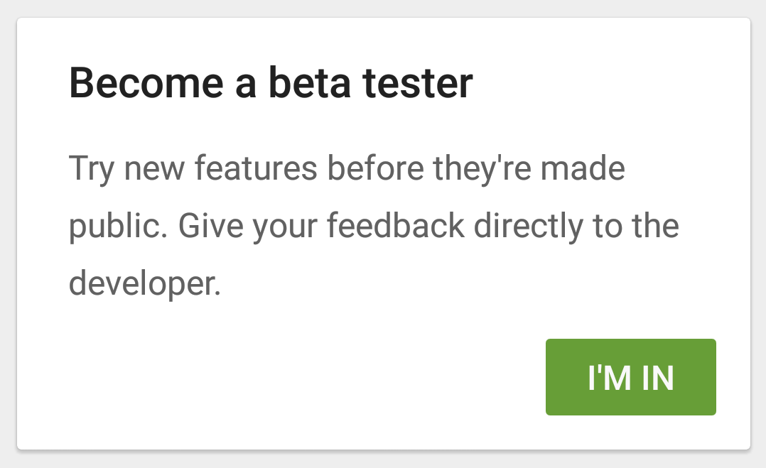 Word een bètatester - bevestigingsvenster in Google Play